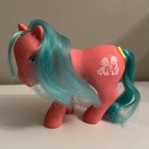 My Little Pony Tossles happy tails Hasbro 1987 pink bears